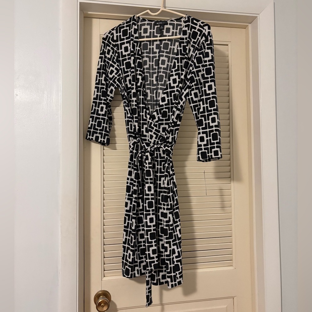NWT Alyx Black and White Geometric Dress